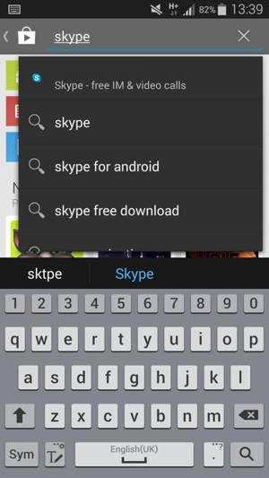 Enter the app name and select Search