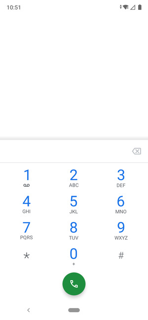 Premi e tieni premuto il numero 1