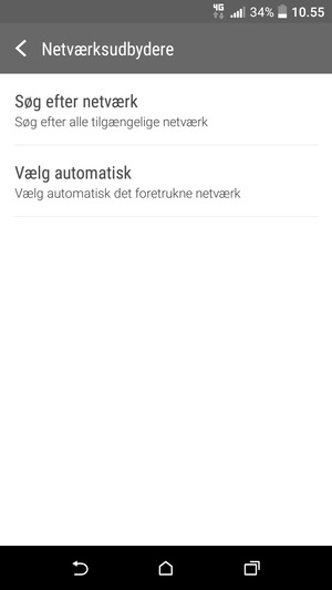 Vælg Søg efter netværk