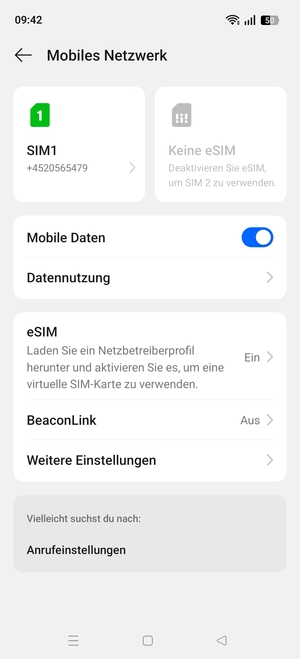 Wählen Sie eSIM