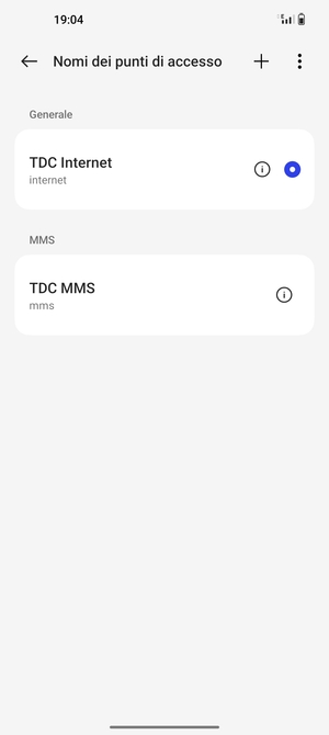 Il tuo telefono è ora stato configurato per gli MMS