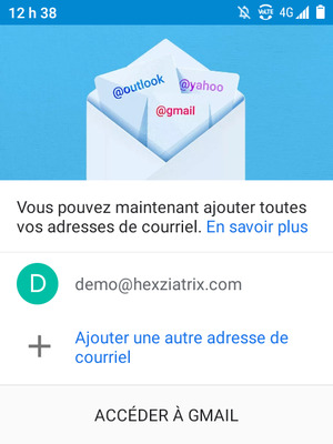 Sélectionnez ACCÉDER  À GMAIL