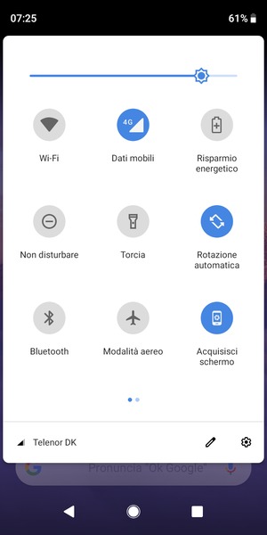 Regola la luminosità al livello desiderato