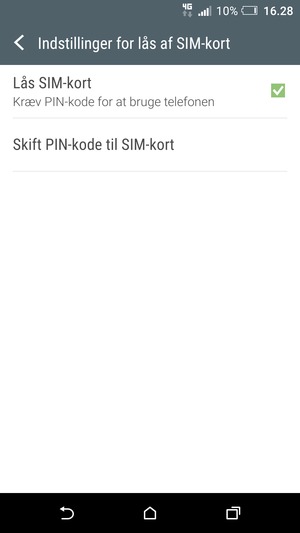 Vælg Skift PIN-kode til SIM-kort