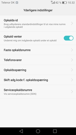 Vælg Telefonsvarer