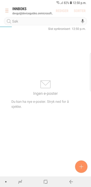 Kontoen er klar til bruk