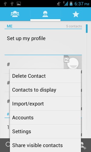 Select Import/export