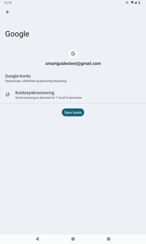 Vælg Kontosynkronisering