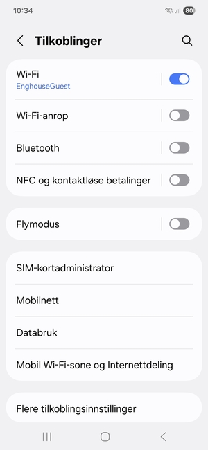Vælg SIM-kortadministrator
