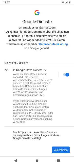 Wählen Sie Akzeptieren