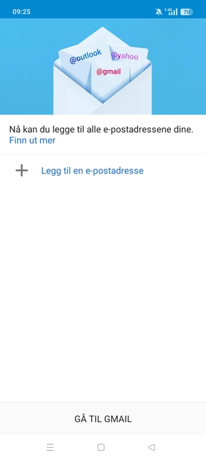 Velg Legg til en e-postadresse