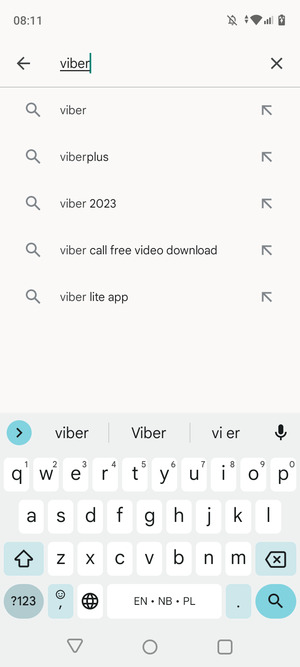 Enter the app name and select Search