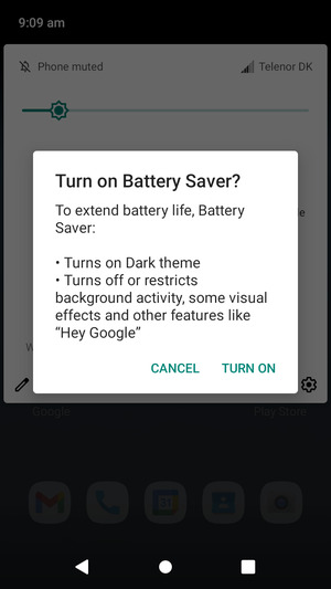 Select TURN ON