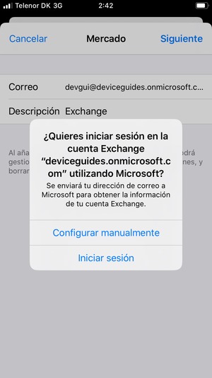 Seleccione Configurar manualmente
