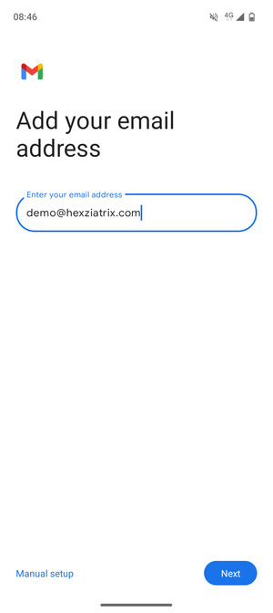 Enter your Email address and select Next