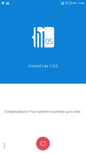 If your phone is up to date, you will see the following screen