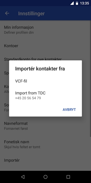 Velg Import from Public