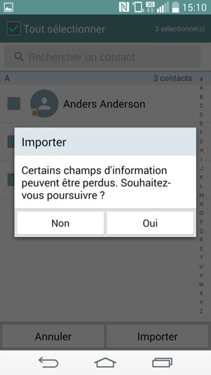 Sélectionnez Oui