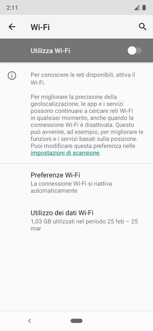 Attiva Wi-Fi