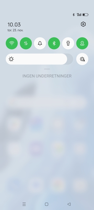Aktiver topmenuen igen