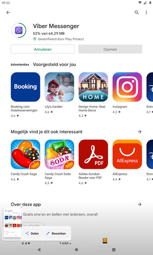 Wacht tot het installatieproces beëindigd is
