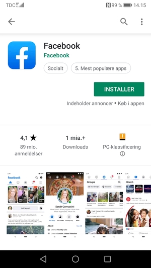 Vælg INSTALLER
