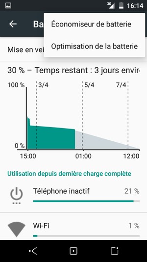 Sélectionnez Économiseur de batterie