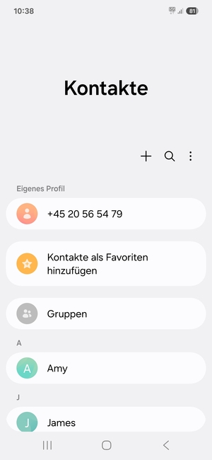 Wählen Sie die Menü-Taste