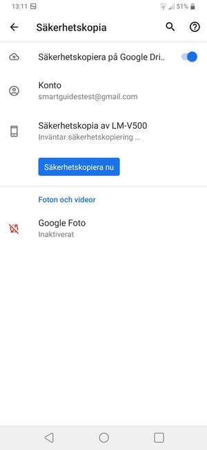 Välj Konto