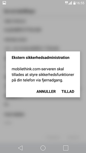 Vælg TILLAD