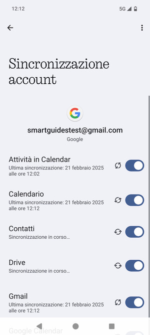 Le tue informazioni verranno sincronizzate