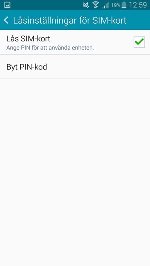 Välj Byt PIN-kod