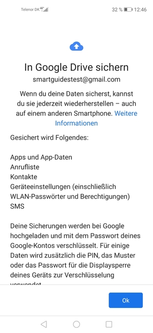 Wählen Sie Ok