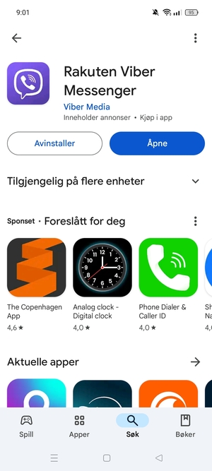 Velg Åpne
