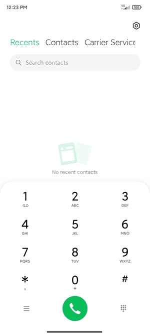Press and hold the number 1