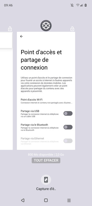 Sélectionnez TOUT EFFACER pour fermer toutes les applis en cours d'exécution
