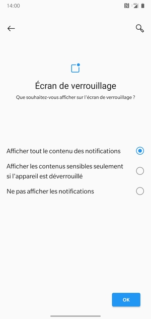 Sélectionnez votre option préférée et sélectionnez OK