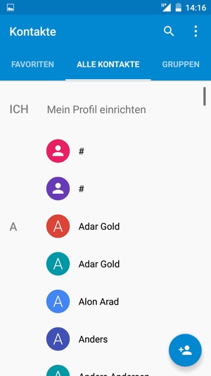 Wählen Sie die Menü-Taste