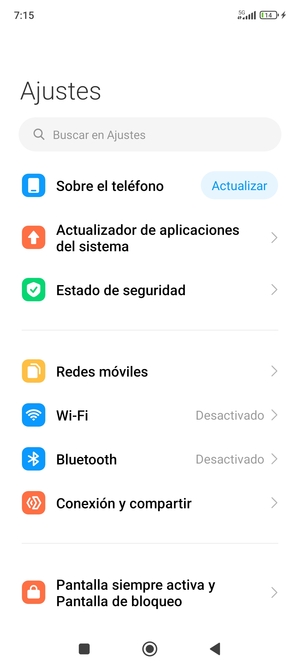 Seleccione Redes móviles