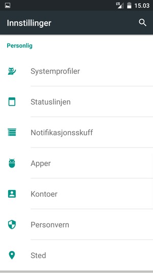 Bla til og velg Kontoer