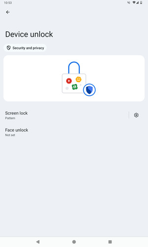 Your tablet is now secure with a screen lock