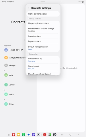 Select Import  contacts