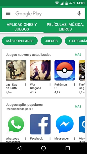 Seleccione la barra de Búsqueda