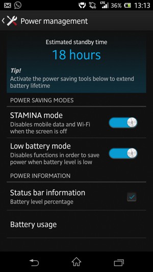 Turn on the Power saving modes