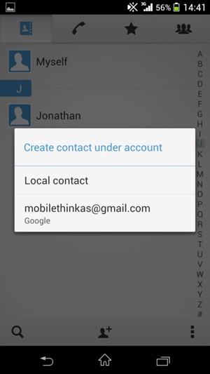 Select your account