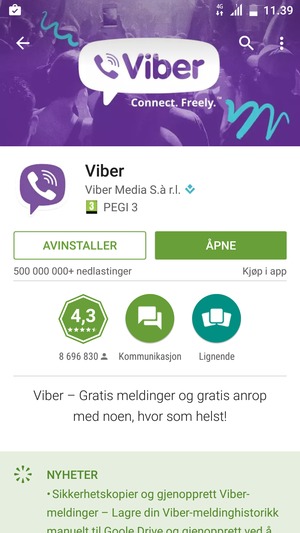 Velg ÅPNE