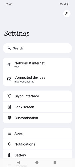 Select Network & internet