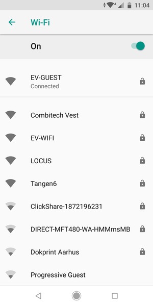 You are now connected to the Wi-Fi network