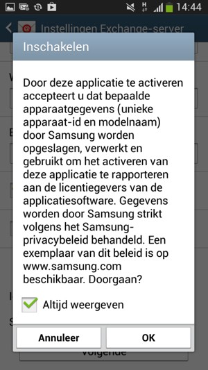 Selecteer OK