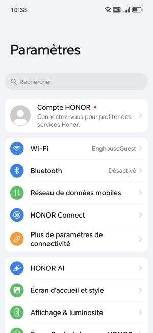 Sélectionnez Réseau de données mobiles